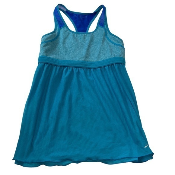 Brooks Women’s Racerback‎ Athletic Tank Top Size S/P Turquoise Blue - Picture 1 of 6